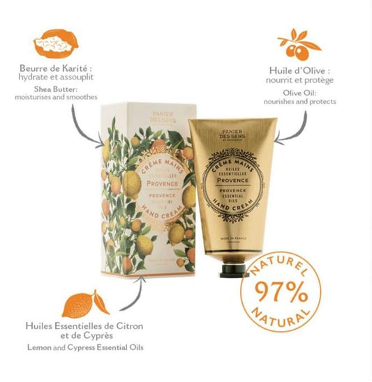 Handkräm apelsin och citron Hand cream ”Provence” Panier Des Sens, 75 ml