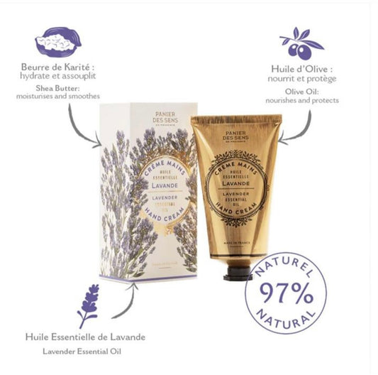 Handkräm Lavender Hand Cream ”Lavender” Panier Des Sens, 75ml