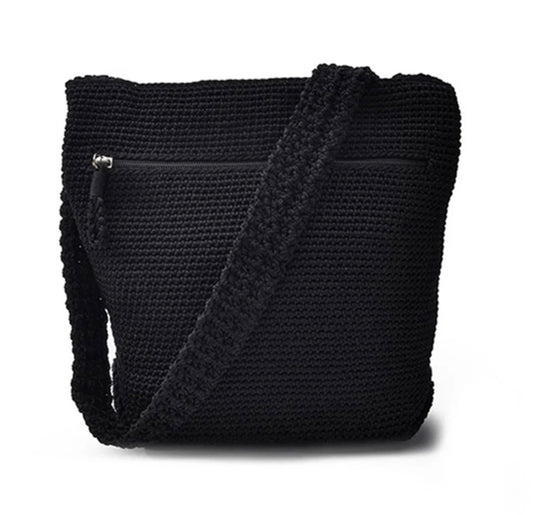 Svart väska Crossbody Bag Crochet, Ceannis