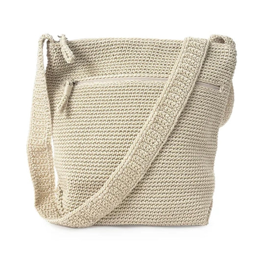 Ljusbeige väska Crossbody Bag Crochet Seashell, Ceannis