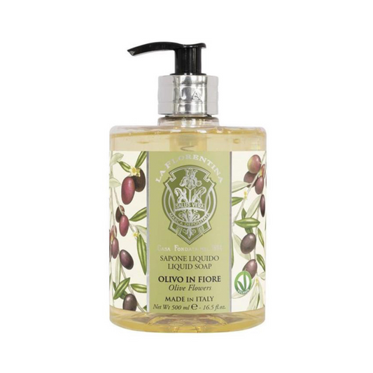Flytande handtvål Oliv ”Olive Flowers” La Florentina, 500ml